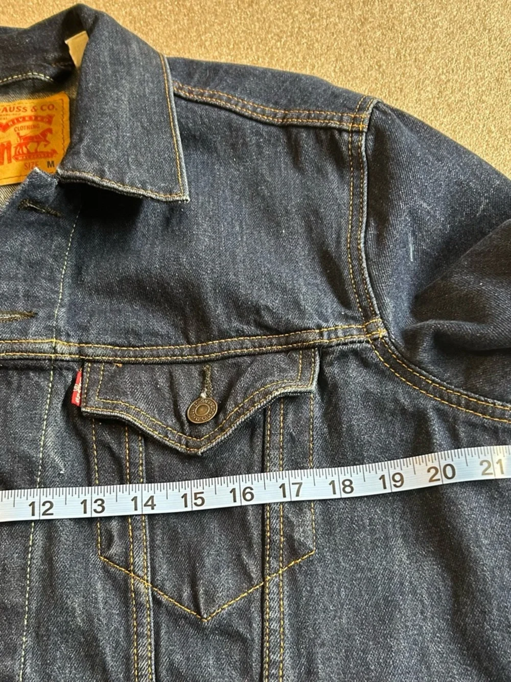 Levi's Indigo Blue Denim Original Jean Jacket - Picture 8 of 12